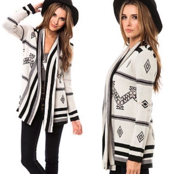 BB Dakota Sweaters - BB Dakota Tribal Cardigan
